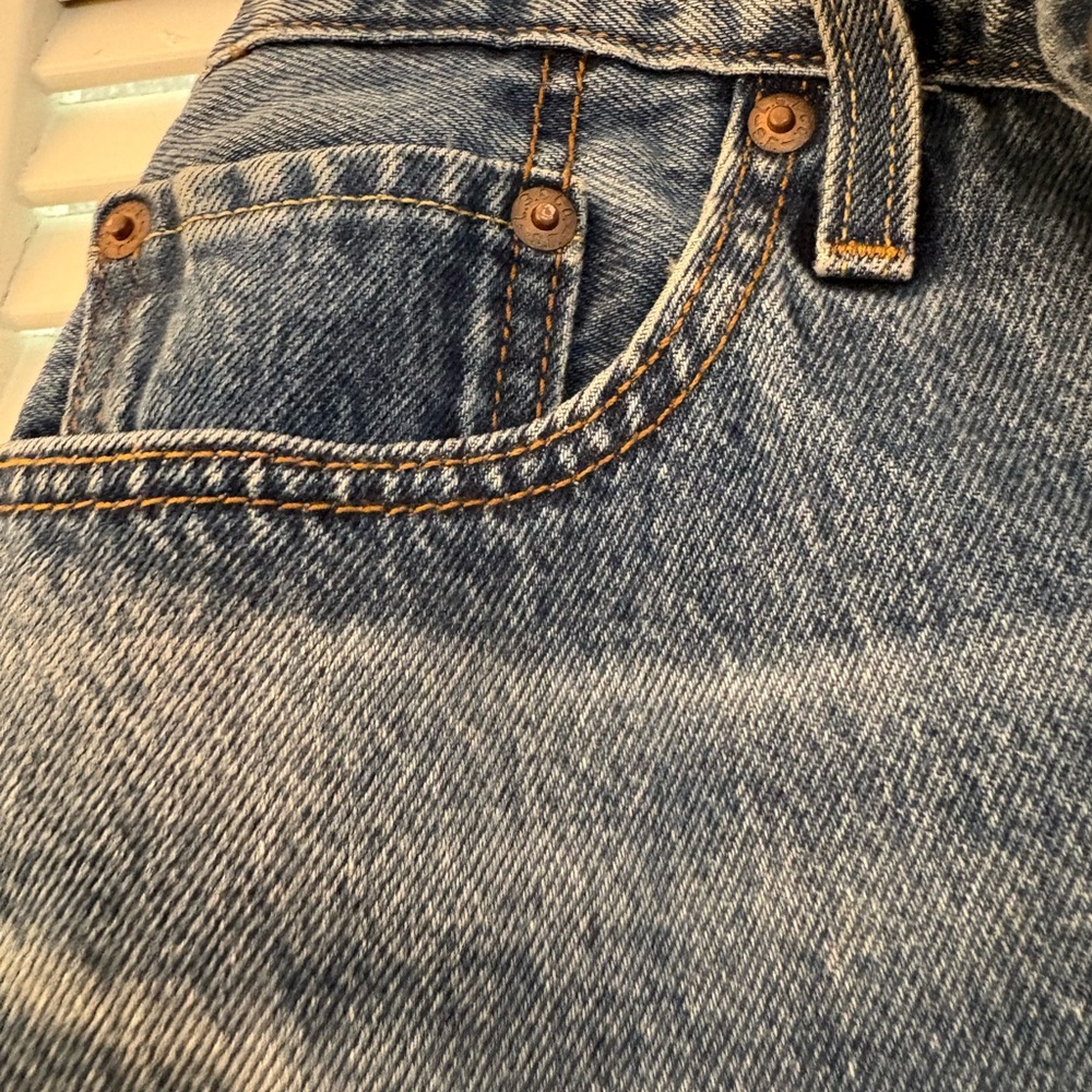 Levi's 501 Original Distressed Denim Shorts - Size 28 - Vintage Look - Picture 5 of 12